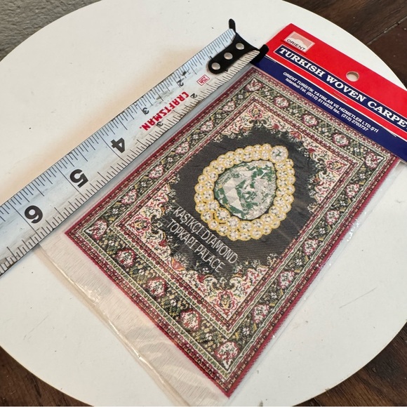 Turkish EUROPEAN Anatolia Miniature Woven Carpet Card Handy Craft Dollhouse - Picture 5 of 6